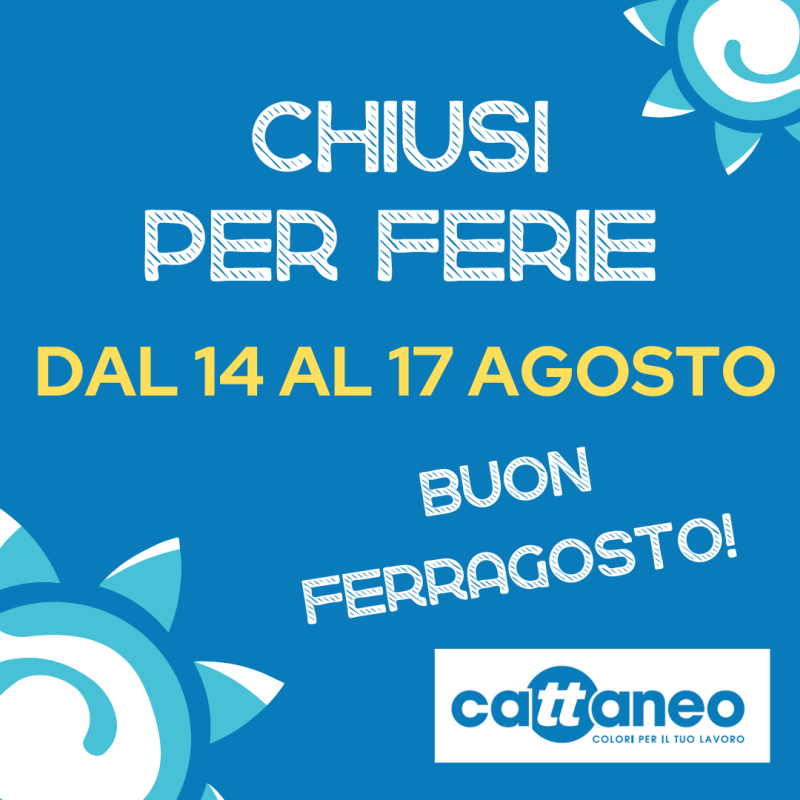 Cattaneo chiusura agosto 2025